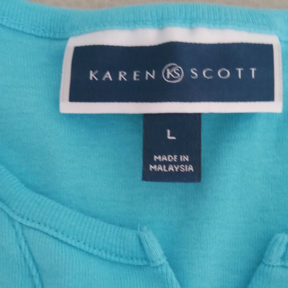 Karen Scott Blue Size Large - Picture 3 of 3